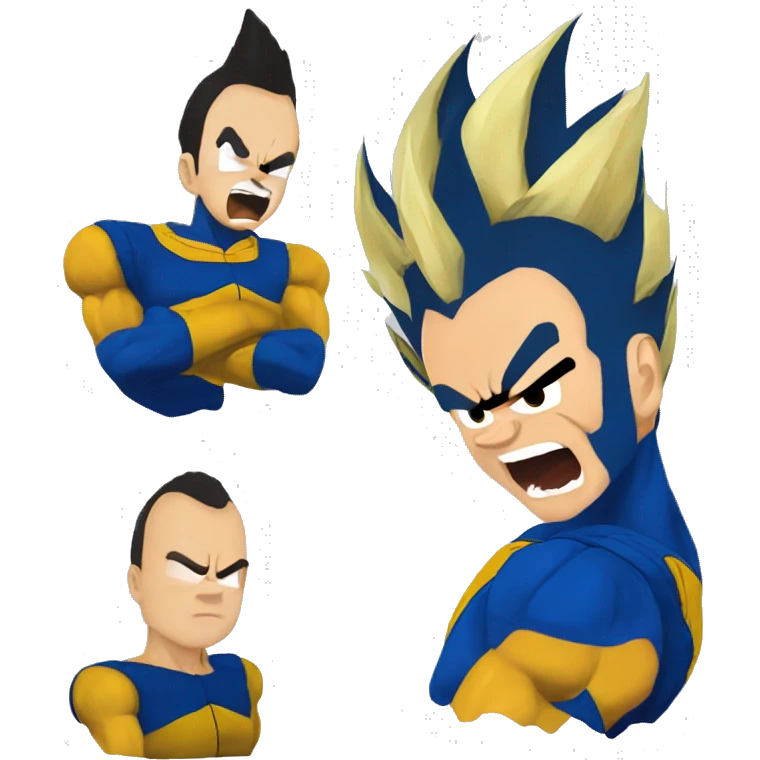 vegeta getting thrown back by ounch emoji