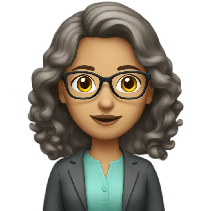 A pretty, half-haired teacher with pastel-colored glassesOk emoji