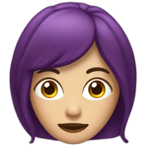Femme branle aubergine emoji