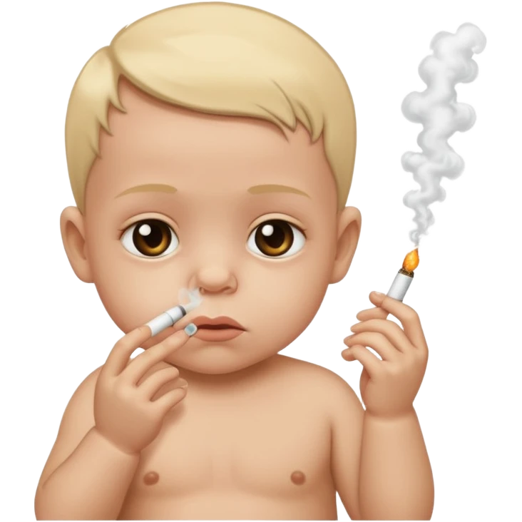 Baby smoking crack cocaine emoji
