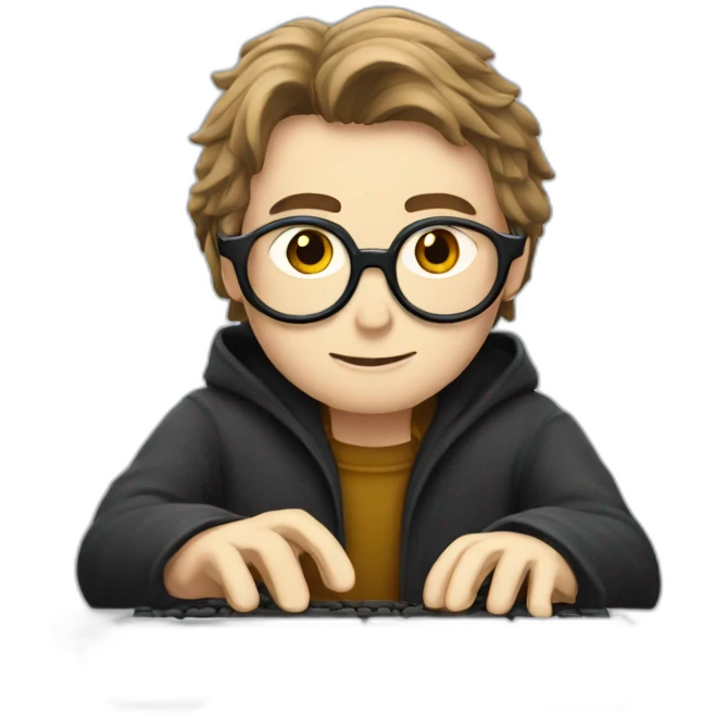 harry potter typing on computer emoji