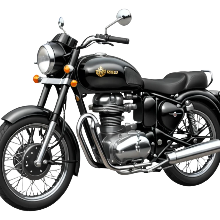 Black royal Enfield emoji