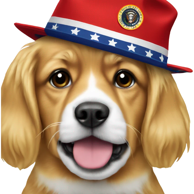 Dog trump hat emoji