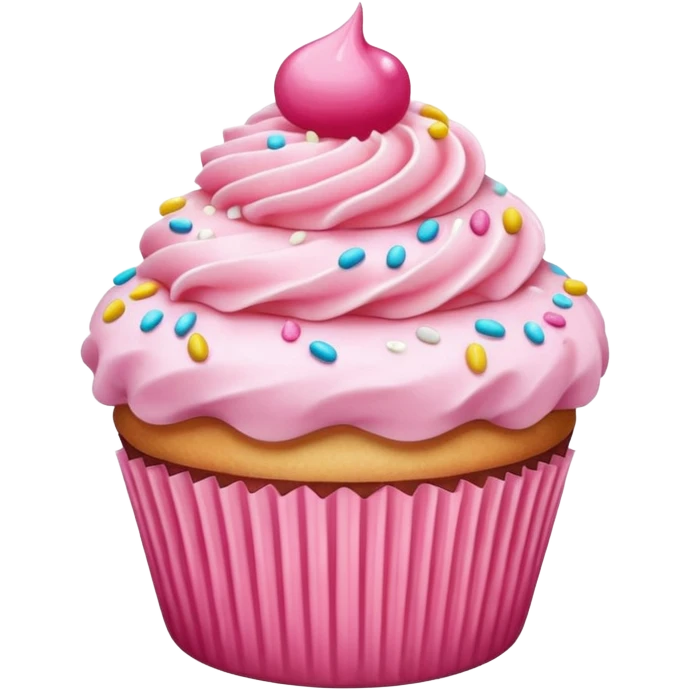 Cupcake with pink icing emoji