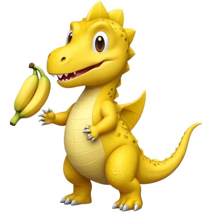 Dinosaur wearing a banana costume  emoji