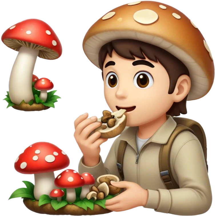 Jordan eating mushrooms emoji
