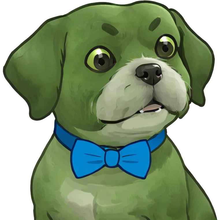 Black shitzu dog emoji
