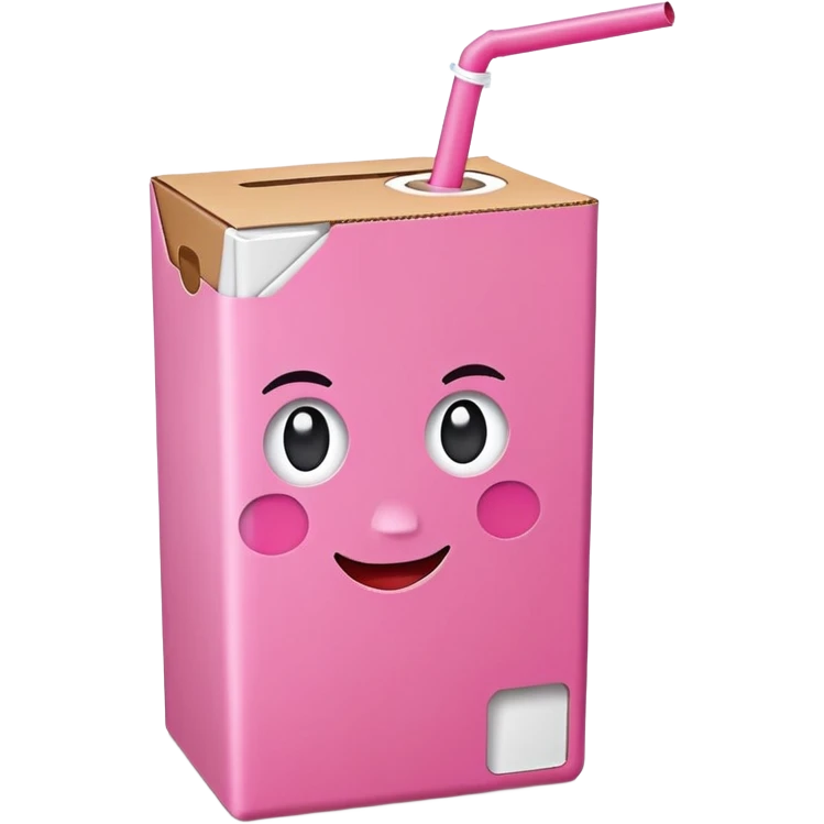 Pink juice box emoji