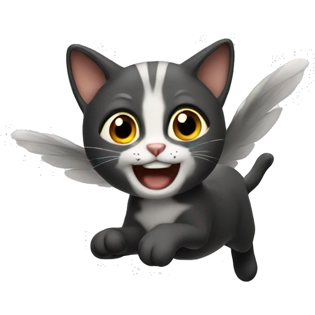 Flying cat emoji