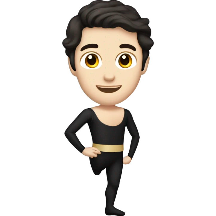 ballet dancing male caucasian dark hair emoji