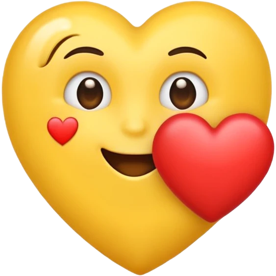 Emoji holding heart emoji