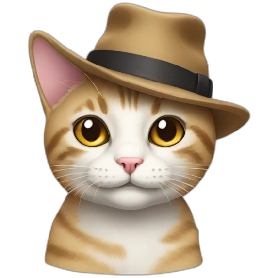 Cat with hat emoji
