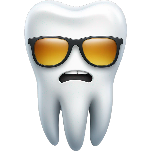 Tooth with sunglasses emoji