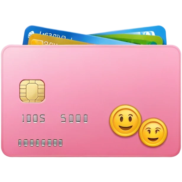 Carte bancaire rose clair  emoji