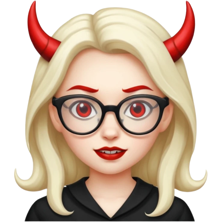 girl devil nerdy emoji