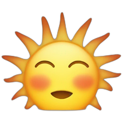 Heart-shaped sun emoji