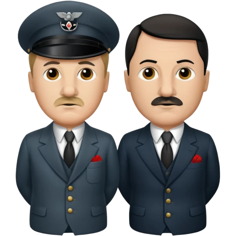 Adolf Hitler and bennito mussolini emoji