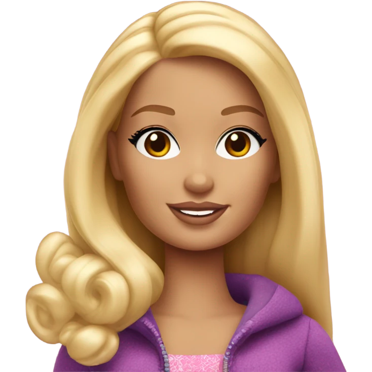 blonde barbie cozy emoji
