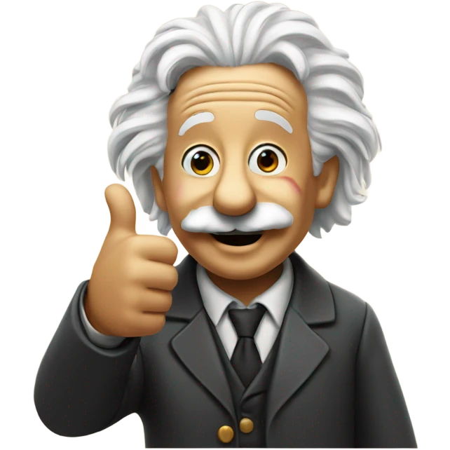 Einstein thumbs up emoji