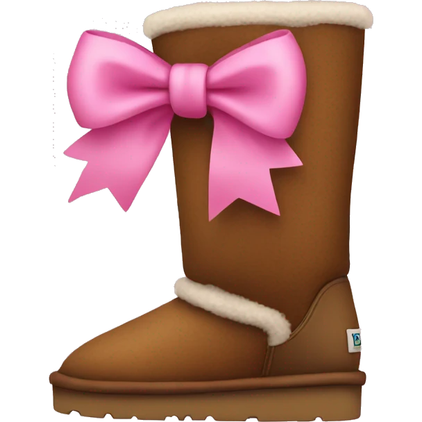Brown uggs with pink bows emoji