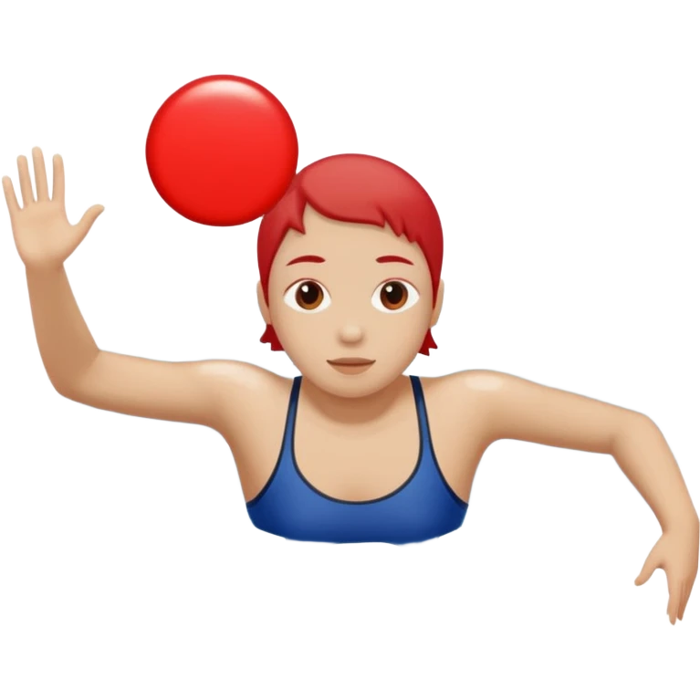 кружок красный в нем человек занимается плаваньем emoji