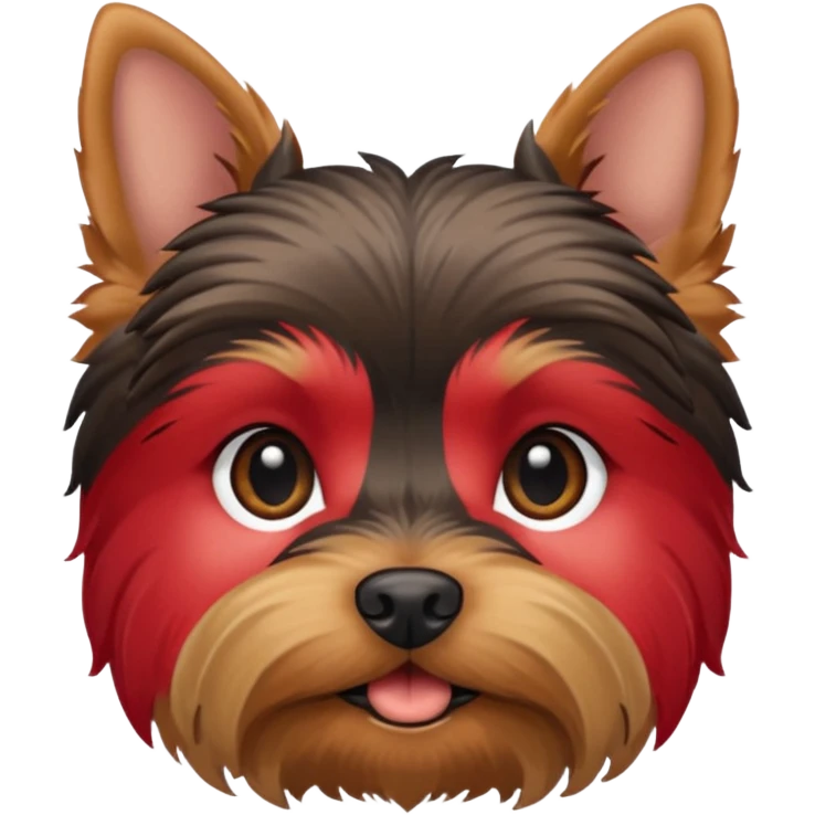 a Yorkshire Terrier face. emoji