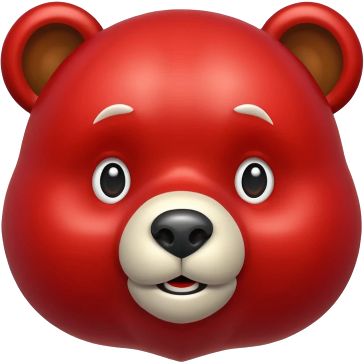 A bear emoji in apple style emoji