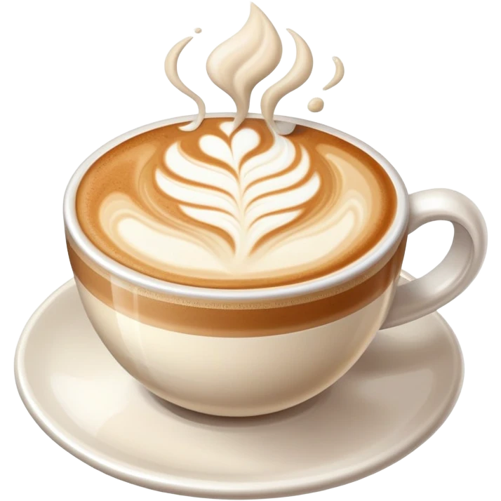 cappuccino with foam art emoji