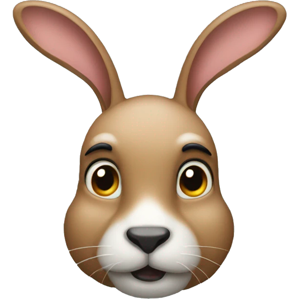Cabeza de conejo enojado emoji