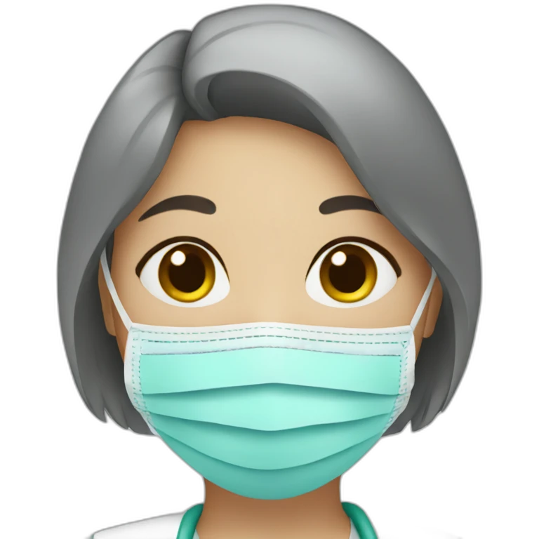 Medical girl wearing face mask  emoji