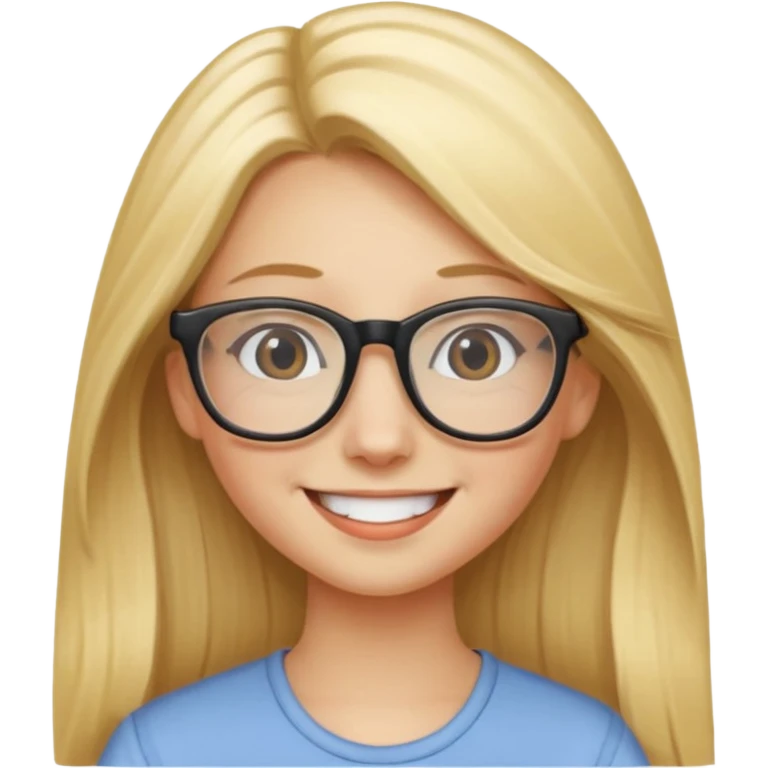 je voudrai un emoji d'une fille aux cheveux longs et blonds avec des lunettes entrain de PASSER DES MOMENTS EN FAMILLE emoji