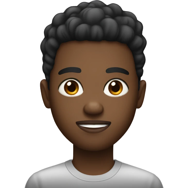 black person with low taper fade with big eyes emoji
