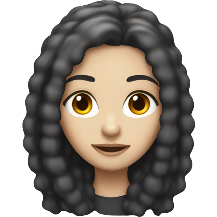 white women with black long hair queen emoji