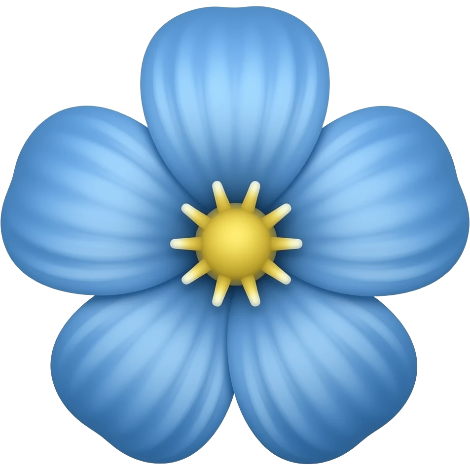 Mavi çiçek emojisi emoji