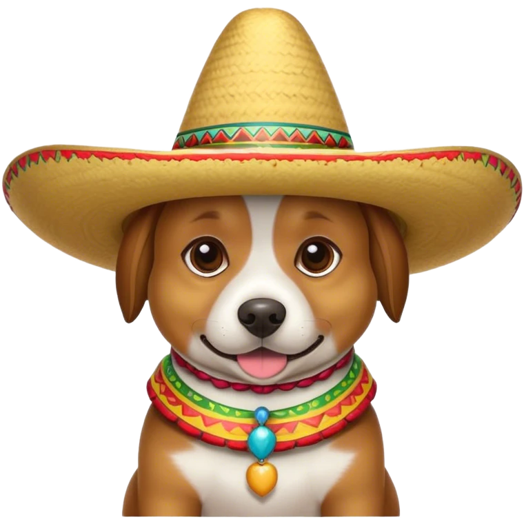 Dog wearing sombrero  emoji