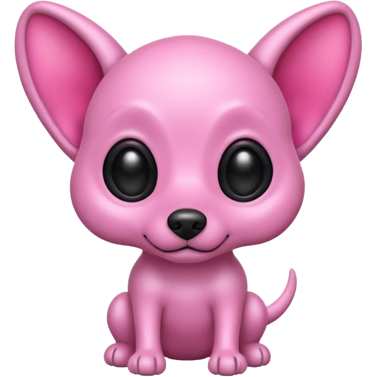 alien dog pink emoji