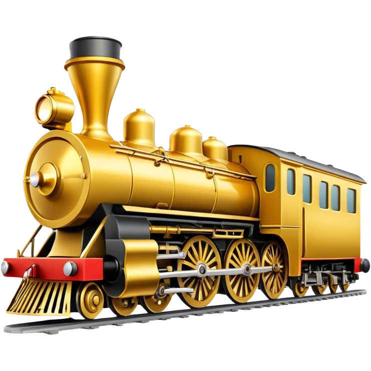 Golden locomotive emoji