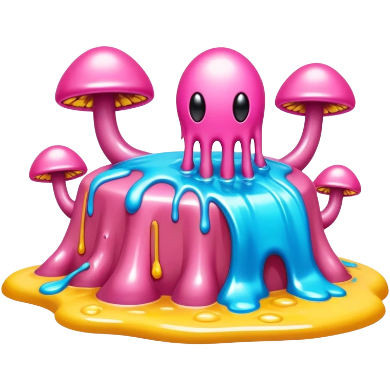 surreal melting SPAM alien landscape emoji