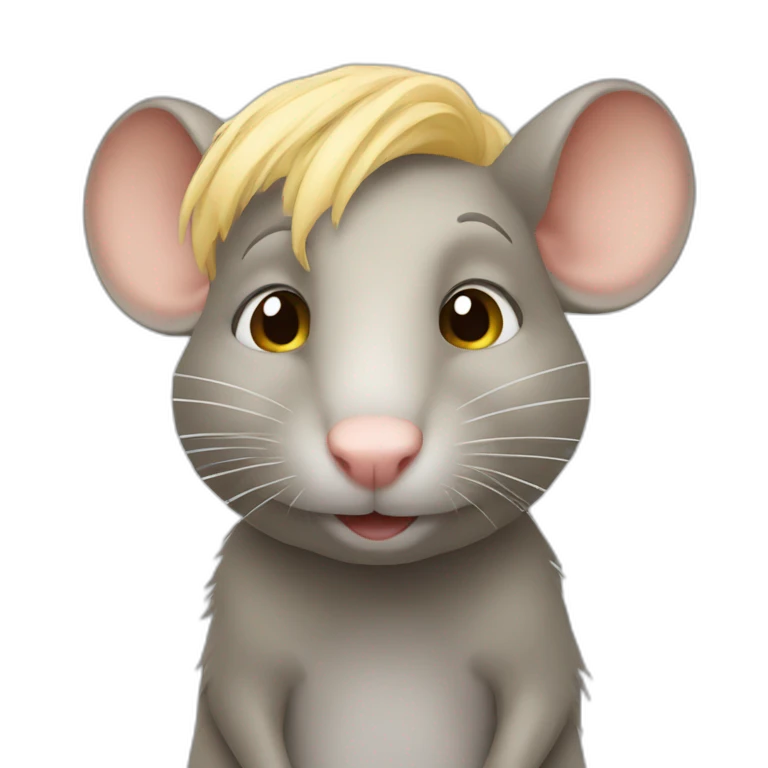 Rat with blond hair emoji