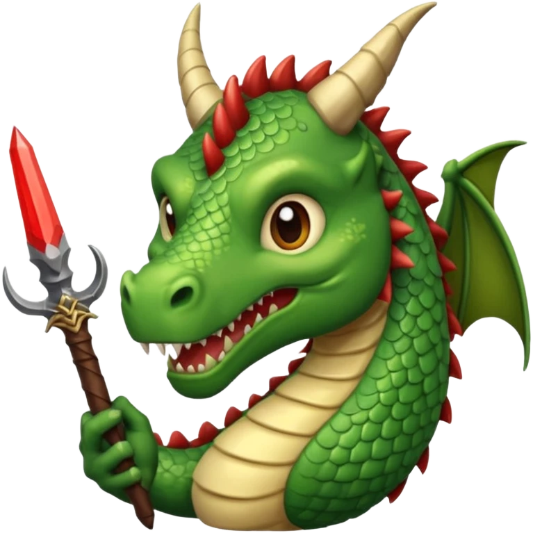 ein Drache mit einem Zauberstab in der Hand  und einem Zilinder auf dem kopf emoji