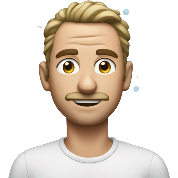 man covered in bubbles super squeaky  emoji