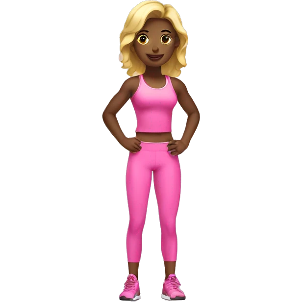Pink gym girl emoji