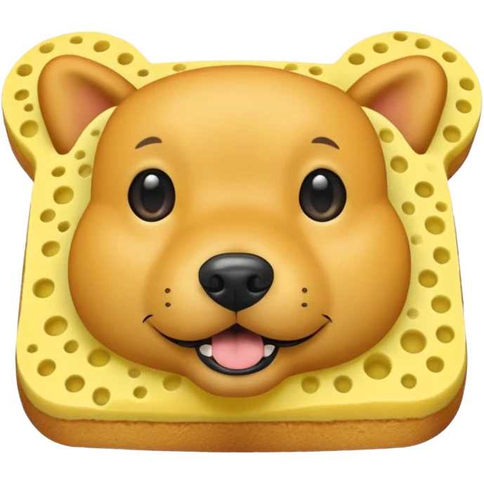 Dog as a sponge emoji
