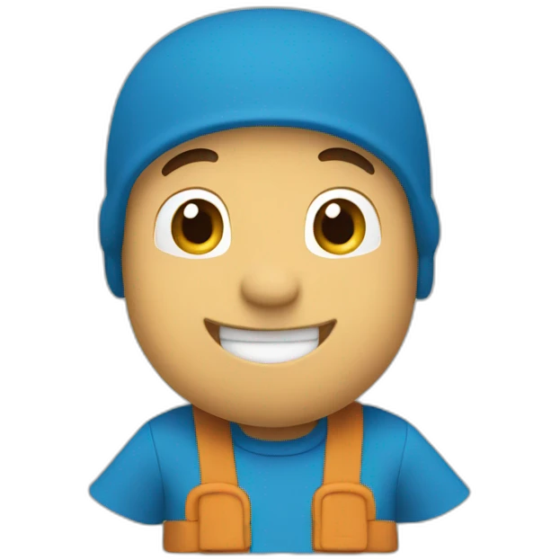 pocoyo smiling emoji