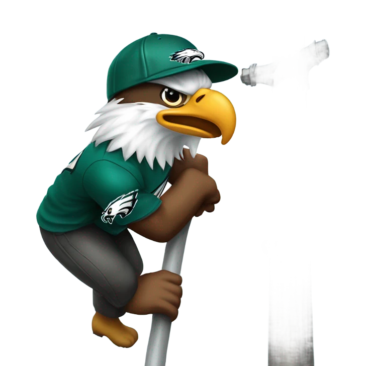 Eagles fan climbing a pole  emoji