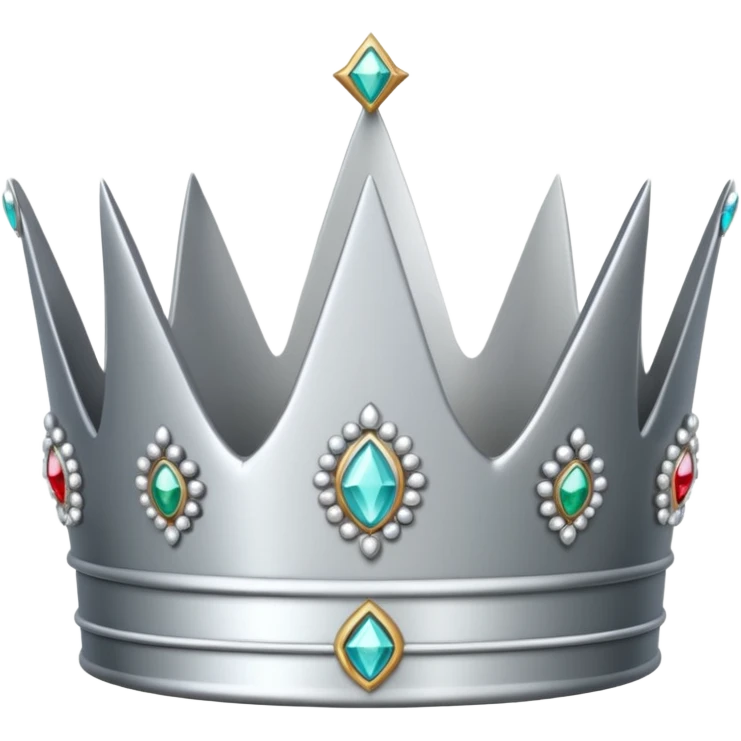 silver queen crown emoji