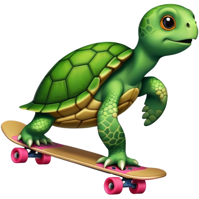 turtle on a skateboard emoji