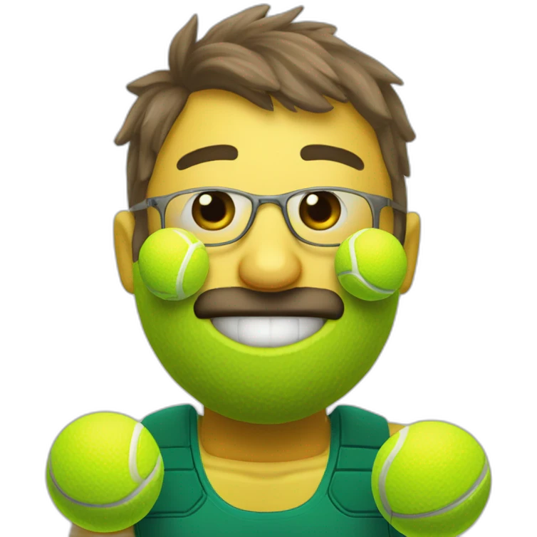 A gigant wustrell with two tennis ball emoji