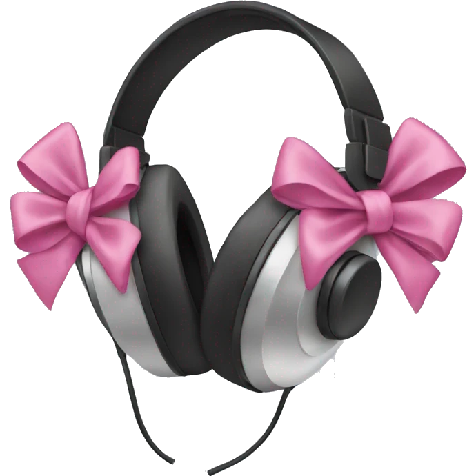Headphones with bows emoji