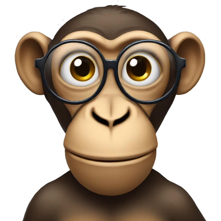 monkey with glasses emoji